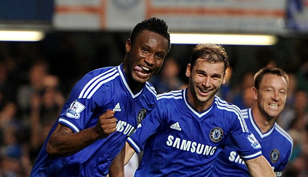 Mikel finally scored a league goal. 