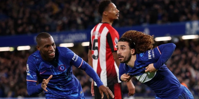 Chelsea two points behind Liverpool after derby victory